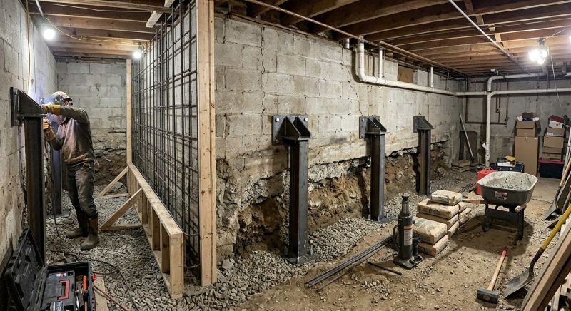 Basement Stabilization in Collingswood, NJ