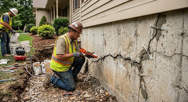 Cracked Foundation Repair in Ambler, PA