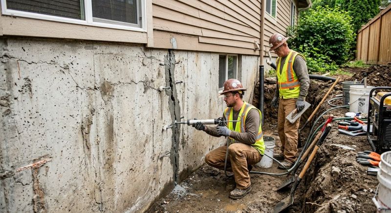 Cracked Foundation Repair in Marcus Hook, PA