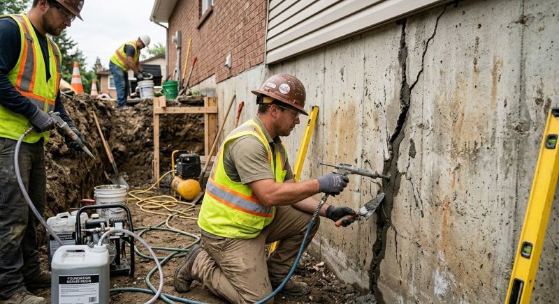 Cracked Foundation Repair in Southampton, PA