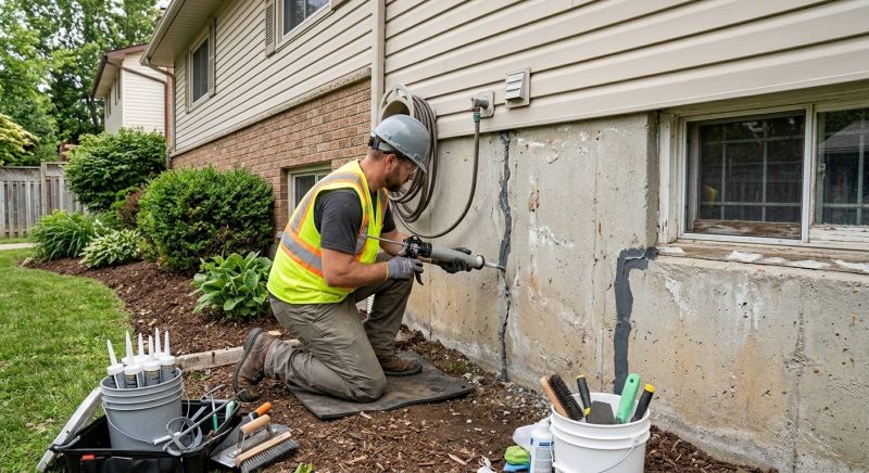 Foundation Crack Sealing in Collingswood, NJ
