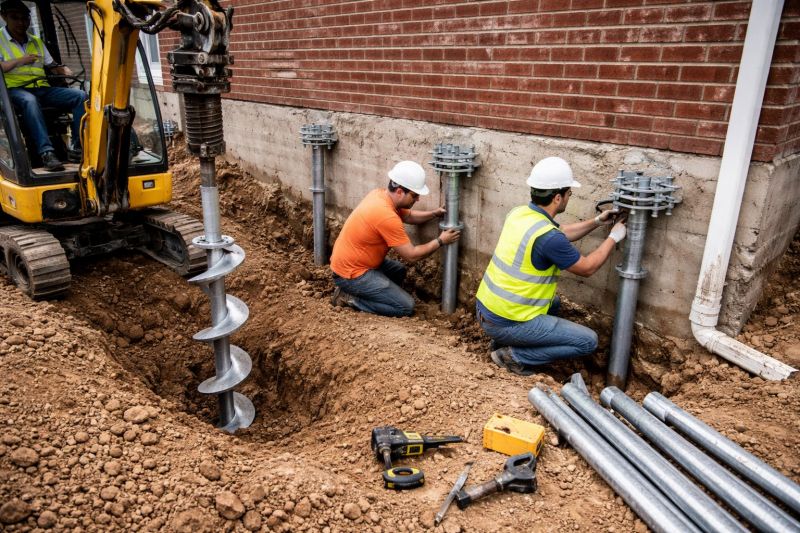 Helical Piers Installation in Collingswood, NJ