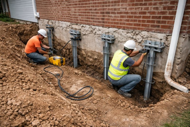 Helical Piers Installation in Collingswood, NJ