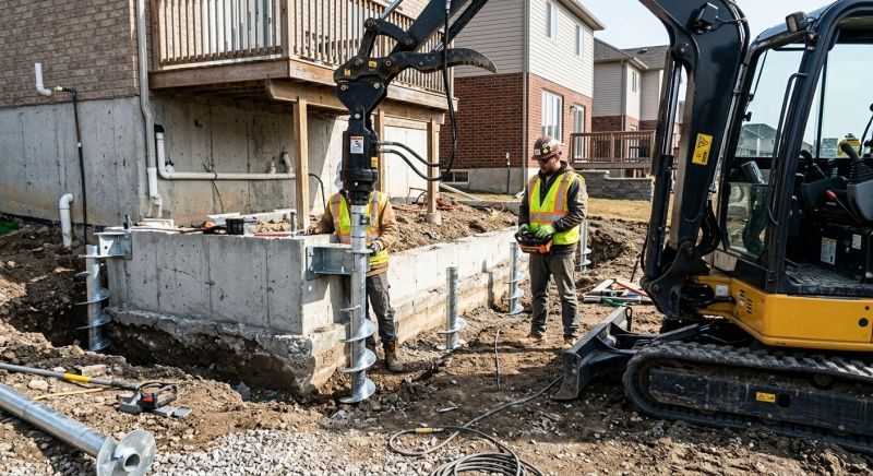 Helical Pile Installation in Collingswood, NJ