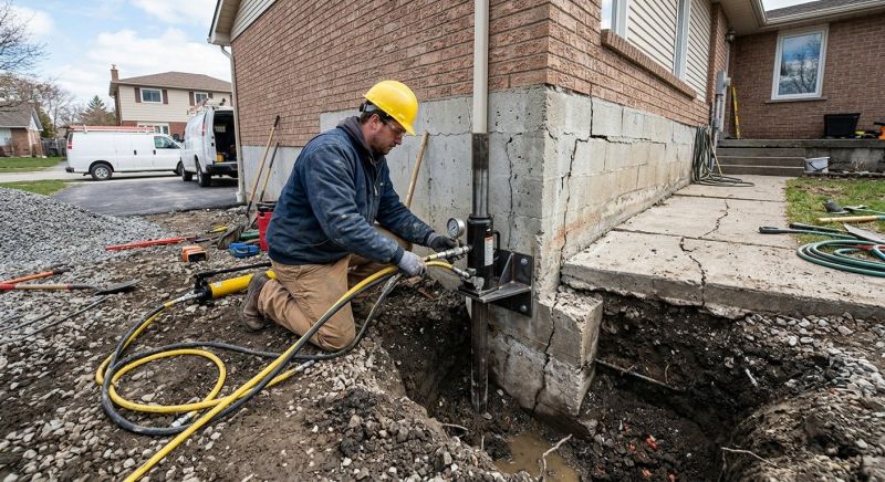 Sinking Foundation Repair in Aston, PA