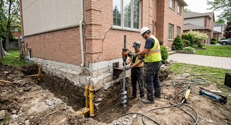Sinking Foundation Repair in Newtown, PA