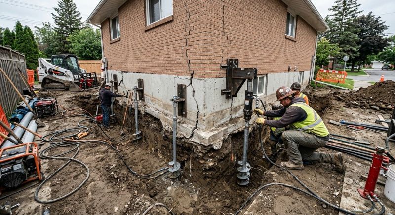 Sinking Foundation Repair in Upper Darby, PA